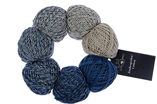 Schoppel Zauberperlen Cotton Baumwollgarn mit Farbverlauf zum Stricken oder Häkeln, 100g, 400m, Nadelstärke 2-3 mm (2492 Andantino) von Schoppel