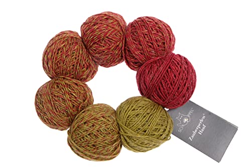 Schoppel Zauberperlen Hanf Zauberball Wolle 2519 Pelambro, Organic Merino fine Wolle mit Farbverlauf zum Stricken oder Häkeln, 100g, 400m, Nadelstärke 2-3 mm von Schoppel