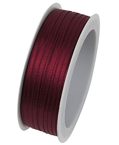 Schreiber Deko Satinband doppelseitig/Doppelsatin Bordeaux 3mm 50m von Schreiber Deko