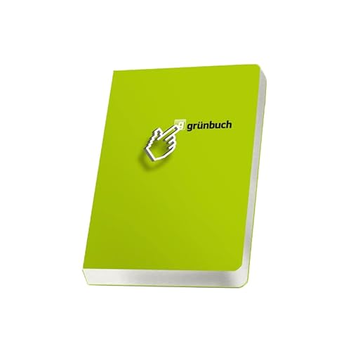 Notizbuch Notizheft Gedankenbuch “Grünbuch“ grün grasgrün Notizen DIN A6 liniert klein Naturpapier Softcover von Schreibgefühl