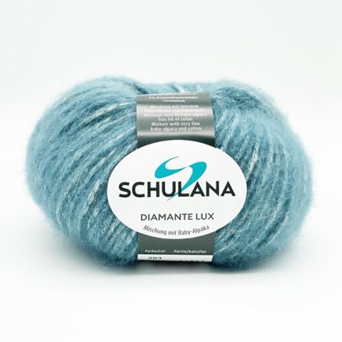 SCHULANA Diamante Lux Hochwertige Wolle - Perfekt für Pullover, Jacken, Schals & Accessoires - Hergestellt in Italien, Weich & Langlebig - Deutsche Qualität, Vielseitige Farben, Salbei von Schulana