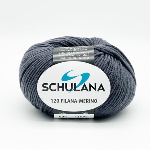 Filana-Merino 120 von Schulana 020 Grau, 50g von Schulana