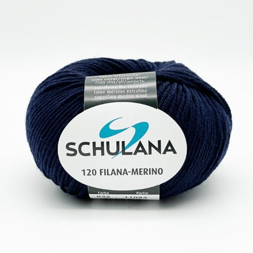 Filana-Merino 120 von Schulana 032 Dunkelblau, 50g von Schulana