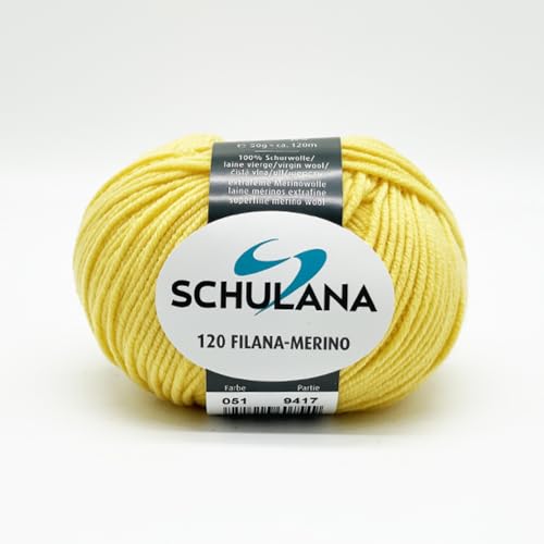 Filana-Merino 120 von Schulana 051 Gelb, 50g von Schulana