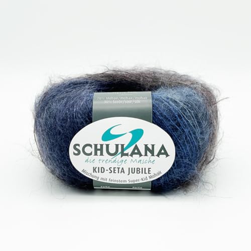 SCHULANA Kid-Seta Jubile Mohair Luxuriöses Strickgarn und Seide Mischung, Nadelstärke 3,5-5 mm, Lauflänge 25g, 210m, Perfekt für Pullover, Schals, Tücher & Accessoires von Schulana