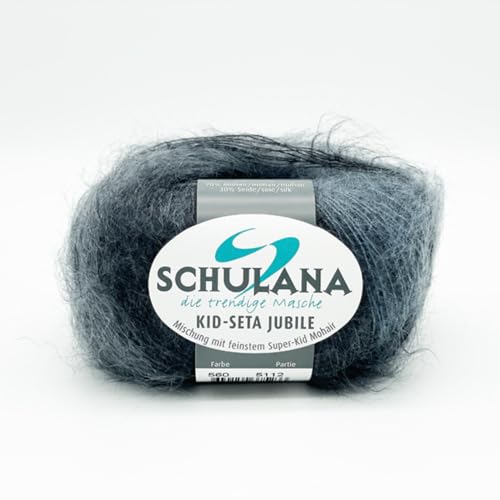 SCHULANA Kid-Seta Jubile Mohair Luxuriöses Strickgarn und Seide Mischung, Nadelstärke 3,5-5 mm, Lauflänge 25g, 210m, Perfekt für Pullover, Schals, Tücher & Accessoires von Schulana