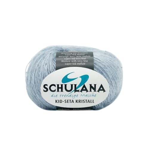 SCHULANA Kid-Seta Kristall Mohair-Wolle - Ideal für Pullover, Jäckchen, Tops & Accessoires. Hochwertige Qualität, Trends aus München, Eisblau von Schulana