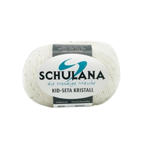 SCHULANA Kid-Seta Kristall Mohair-Wolle - Ideal für Pullover, Jäckchen, Tops & Accessoires. Hochwertige Qualität, Trends aus München, Elfenbein von Schulana