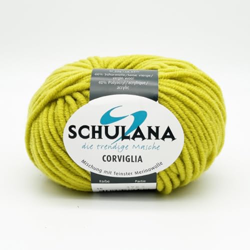 Schulana Corviglia, Schurwolle, Gelbgrün, 50g, 65 von Schulana