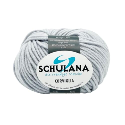 Schulana Corviglia, Schurwolle, Hellgrau, 50g, 65 von Schulana