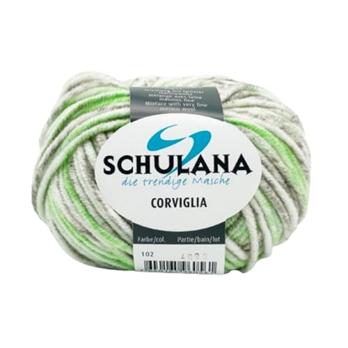 SCHULANA Schurwolle Polyacryl Strickgarn - Ideal für Pullover, Mützen, Schals & Babykleidung. Hochwertig, warm & komfortabel für den Winter, Grüngrau von Schulana