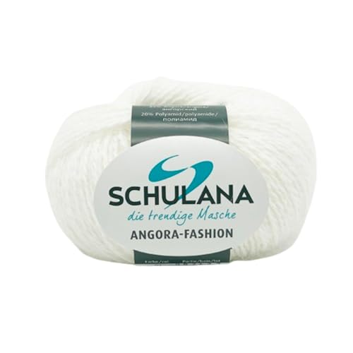 Schulana Wolle, 80% Angora, 20% Polyamid, Weiß, 25g von Schulana