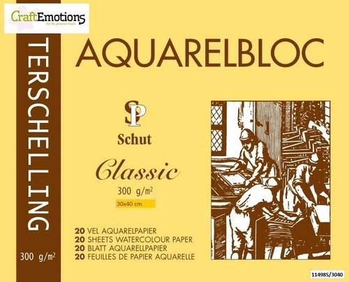 Schut Terschelling Watercoloured pad Classic 30x40cm 300 Gram - 20 Sheets von Schut