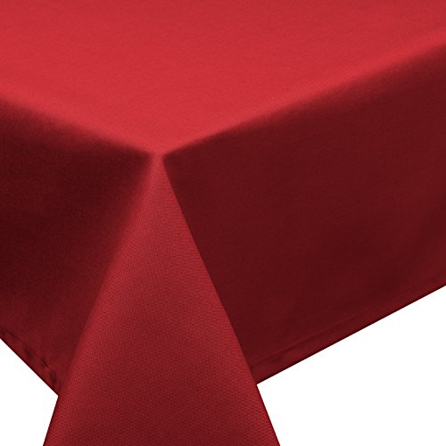 Schwar Textilien ® | Tischdecke | Leinen-Optik | Brilliant | Rot | 110x160 cm eckig von Schwar Textilien