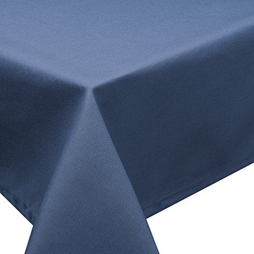 Schwar Textilien ® | Tischdecke | Leinen-Optik | Brilliant | Blau | 110x110 cm von Schwar Textilien