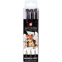 Sakura  Pigma Micron "Manga Sammlung", 3er-Set, Schwarz von Sakura