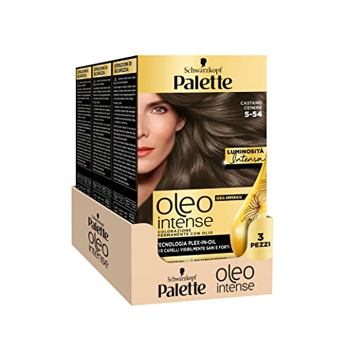 Schwarzkopf Oleo Farbpalette für permanente Haare, 5–54 Aschbraun, 3 Stück von Schwarzkopf