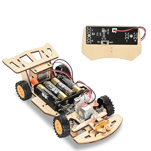 Ferngesteuertes Auto，3D Holzpuzzle für Kinder,Holzbausatz Kinder, Basteln für Kinder, Holzbauset，Self-Centering Steering Remote Control Car von ScienSta