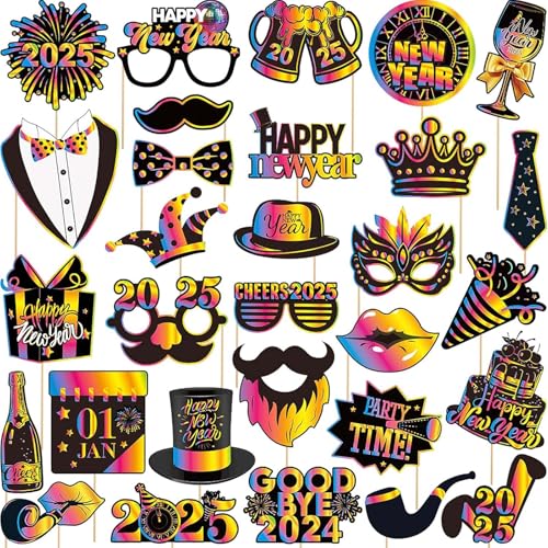 30 Stück Silvester Deko 2025, Silvester Deko, Deko Silvester 2025, Silvester, Silvester Deko 2025 Party Set, Deko Silvester, Happy New Year, New Year Decoration, Happy New Year Girlande von Scinzene