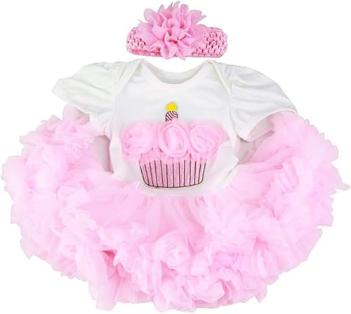 Scnbom Reborn Babys Madchen Kleidung lebensechte babypuppen for 17-24zoll wie echtes Puppen Toddler Outfits Accesories (Rosa Kuchen Rock 2pcs Set) von Scnbom