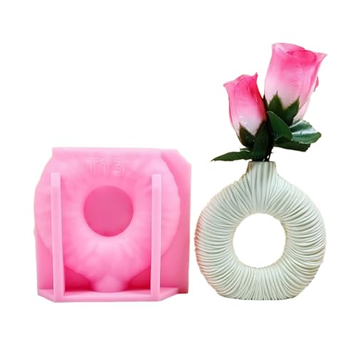 Scnvsi Kreisförmige Vasenform, runde Blumentöpfe, Silikonformen zur Herstellung von Pflanzgefäßen, Blumenarrangements, Kunstharzformen, Tischdekorationen von Scnvsi