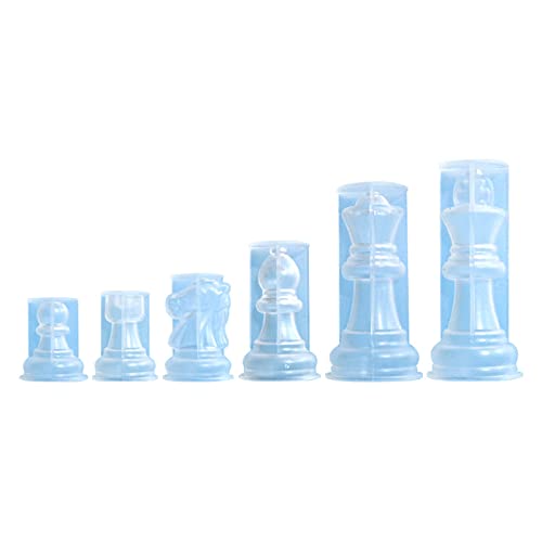Scnvsi Schachspiele, Kunstharz-Silikonformen, Brettspielformen, große Schachform, Schachform-Silikonform für Epoxidharz von Scnvsi