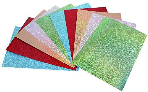 Creativity Inspired Basic Holographic A4 170 g/m² Karton, 5 Farben, 50 Blatt zum Basteln, Kinderkunstaktivitäten & Scrapbooking, ideal für Hobbyisten und professionelle Bastler, Erwachsene & Kinder von Scola