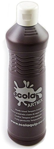 Scola Artmix Wasser Boden 600ml Fertig Gemischt Craft Schule Kinder Plakat Farbschutz Gebrannte Umbra von Scola