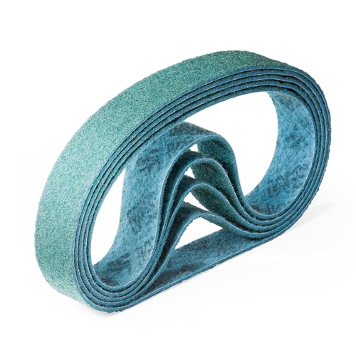 3M SC-BL Scotch Brite Schleifband Vliesband Rohrbandschleifer Schleifmaschine | Maße: 40 x 820 mm | Körnung: A-vfn very fine blau (280-320) | Lieferumfang: 5 Stück von Score Abrasives