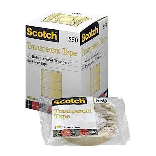 Scotch Brand 30525 Klebeband in Verpackung bonbon, 19 mm x 66 m, transparent Acryl von Scotch