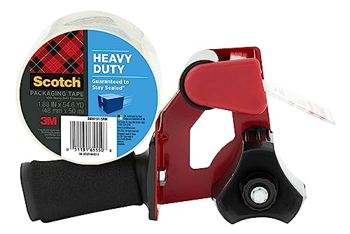 Scotch Verpackungsbandabroller, hält Klebeband bis zu 5,1 cm Breite, kein Klebeband im Lieferumfang enthalten (ST-181), rot von Scotch