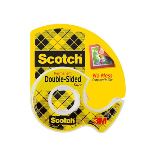 Scotch doppelseitiges Klebeband mit Abroller, 1/5,1 x 635 cm (136) von Scotch