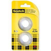 Scotch doppelseitiges Klebeband 12,0 mm x 6,3 m, 2 Rollen von Scotch