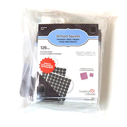 Scrapbook Adhesives by 3L 3D Adhesive Foam Squares, Sonstige, Schwarz, 0.08 x 1.89 x 2.56 cm von Scrapbook Adhesives