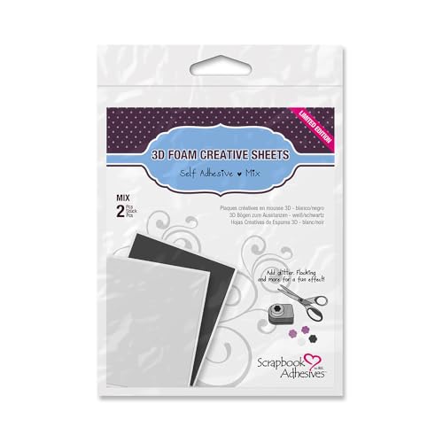 Scrapbook Adhesives 3D Schaum kreative Blätter, Schaumstoff, White, Various von Scrapbook Adhesives