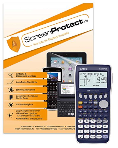 ScreenProtect Displayschutzfolie AntiReflex für Casio FX-9750GII/SD mit Rakel und Microfasertuch von ScreenProtect