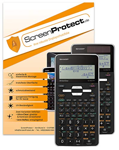 ScreenProtect Displayschutzfolie UltraClear für Sharp EL-W531 TG und EL-W531 TH mit Rakel und Microfasertuch von ScreenProtect