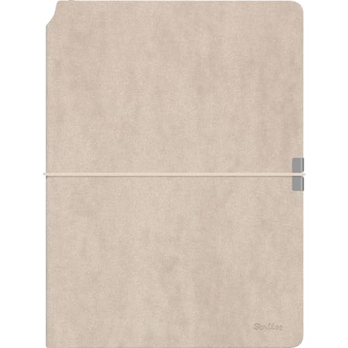 Scrikss Premium-Notizbuch, A5-Größe, liniert, Kunstleder, Taschenbuch, 100 g/m², elfenbeinfarbenes Papier, 210 x 142 mm, elastischer Verschluss von Scrikss