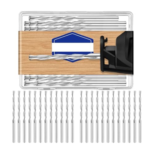 Sctecoau 50 Stück 1/8 Bohrer für und Kunststoff Führungspunkt Schneidbits Durchmesser Holzfräser, Zur Verwendung mit Spiralsäge von Sctecoau