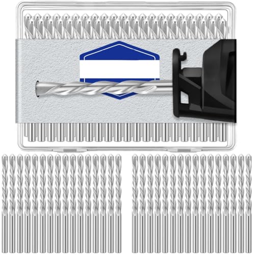 Sctecoau 50 Stück Trockenbaubohrer, Pilot Point Schneidbohrer, Durchmesser Trockenbaufräser für Spiralsägen (5/32) von Sctecoau