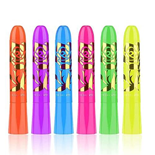 Sctecoau 6 Pack Leuchten in Dem Dunkeln Gesicht KöRper Leuchte StäBe Lackieren Marker Make-Up Schminken Sets, für Halloween und Partys von Sctecoau