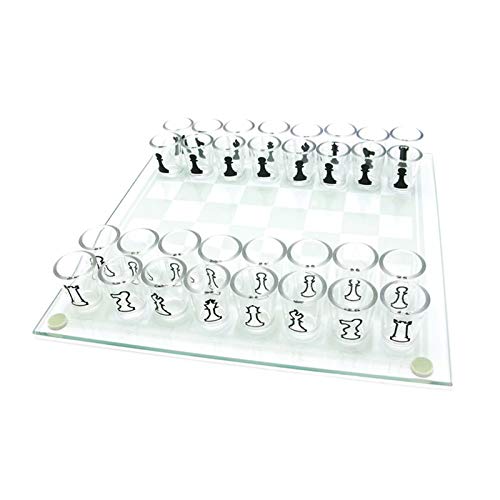 Scucs Trink-Schnapsglas-Schach-Set, Trinkspiele, Partyspiele für Erwachsenenpartys, stoppen Sie kleine Schnapsglas-Schach-Set, Trinkspiel-Set, langlebig, wiederverwendbar, Familie von Scucs