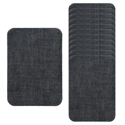 12 Stück Vielseitig Kleidung Flicken Aufnäher zum Aufbügeln Hochwertige Bügelflicken Reparatur Patches auf Jeans Jacken 7.5x11 cm Schwarz von Sdhgerh