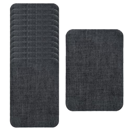 12 Stück Vielseitig Kleidung Flicken Aufnäher zum Aufbügeln Hochwertige Bügelflicken Reparatur Patches auf Jeans Jacken 7.5x11 cm Schwarz von Sdhgerh