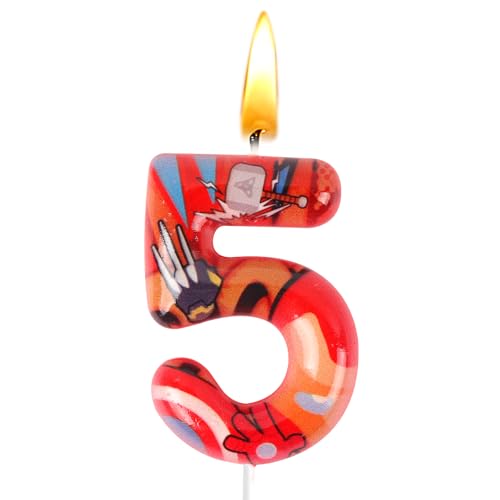 Superhel Nummer 5 Kerzen, 3D Superhel Geburtstagskerze, Jungen Kerze, Geburtstags Dekoration, Partyzubehör, Kuchen Dekoration, Geburtstags Party, Jubiläum, Mottoparty, Kinderfeste, Hochzeitsfeier Superhel Nummer 5 Kerzen, 3D Superhel Geburtstagskerze, Jungen Kerze, Geburtstags Dekoration, Partyzubehör, Kuchen Dekoration, Geburtstags Party, Jubiläum, Mottoparty, Kinderfeste, Hochzeitsfeier von Sdjuifsd
