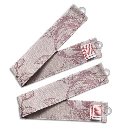 Raffhalter Ilvy Rose in rosé 2er Pack Raffbänder mit Blumenmuster passend zur Caravan-Serie Ilvy Rose von SeGaTeX home fashion