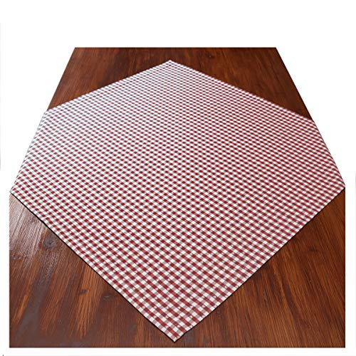 SeGaTeX home fashion Mitteldecke Landhaus Tischdecke Leni in rot kariert 80 x 80 cm passend zur Serie Leni von SeGaTeX home fashion