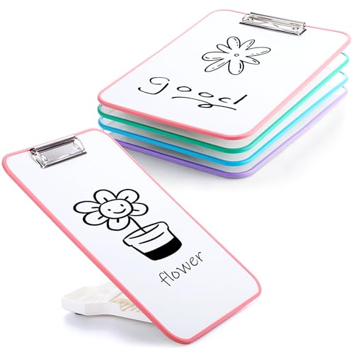 Seajan 4er-Set schräge Schreibtafel mit Ständer, 15°-75° Desktop-Whiteboard, trocken abwischbar, Klemmbrett, 30,5 x 22,9 cm, tragbar, wiederverwendbar, Handschrift, Lehrer, Bürobedarf zum Lesen Seajan 4er-Set schräge Schreibtafel mit Ständer, 15°-75° Desktop-Whiteboard, trocken abwischbar, Klemmbrett, 30,5 x 22,9 cm, tragbar, wiederverwendbar, Handschrift, Lehrer, Bürobedarf zum Lesen von Seajan