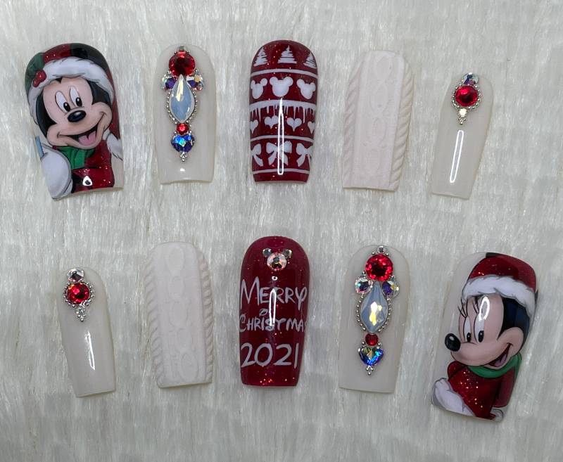 Mickey Christmas Press On Nails von SeeMeByMedina