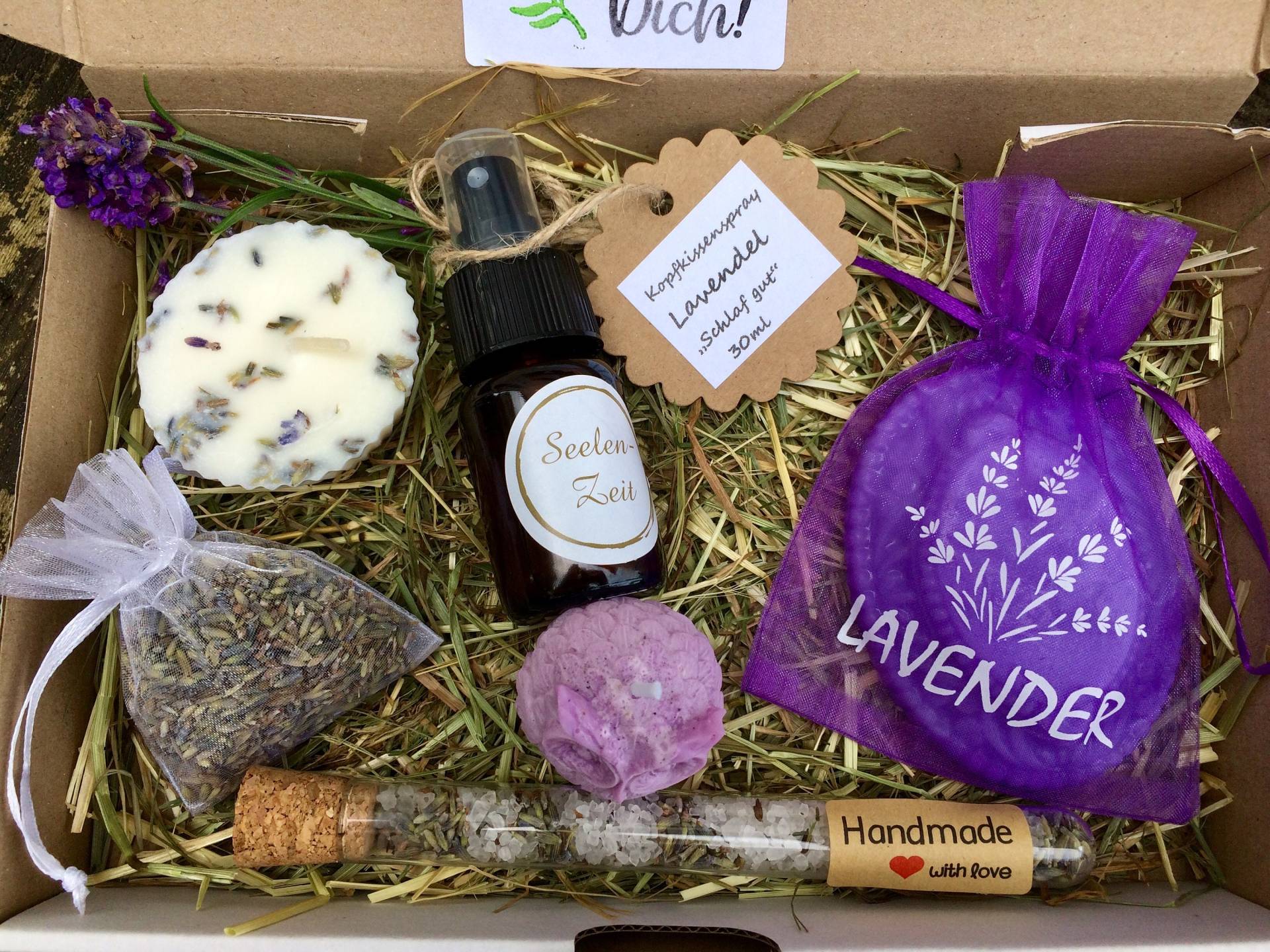 Natur Geschenkebox "Lavendel" , Spa Set, Entspannungs Geschenk, Self Care Box, Für Dich von SeelenZeit